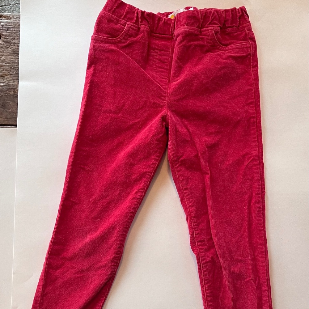 Mini Boden red corduroy pants size 9. Elastic waist and back pockets.